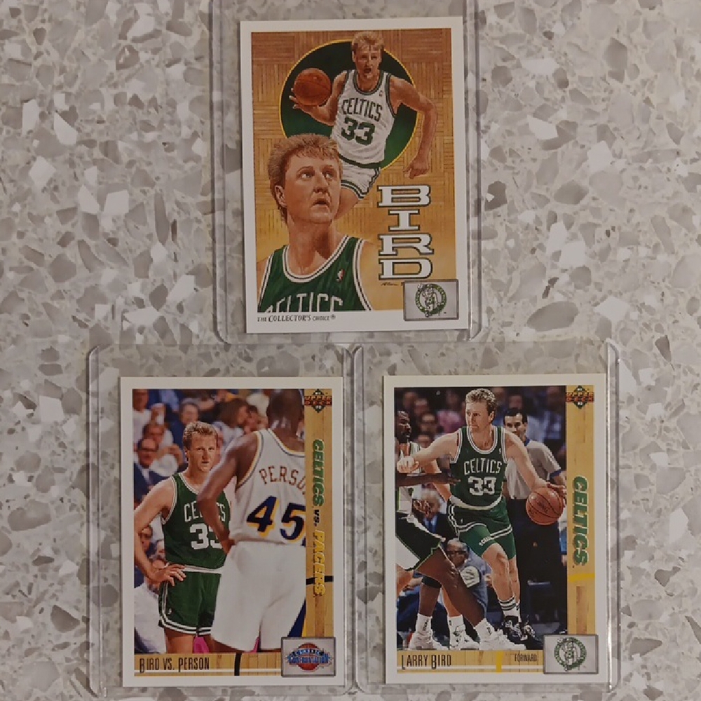 Larry BirdCeltics Basketball Trading Cards Set Of 3.. Upper Deck91-92